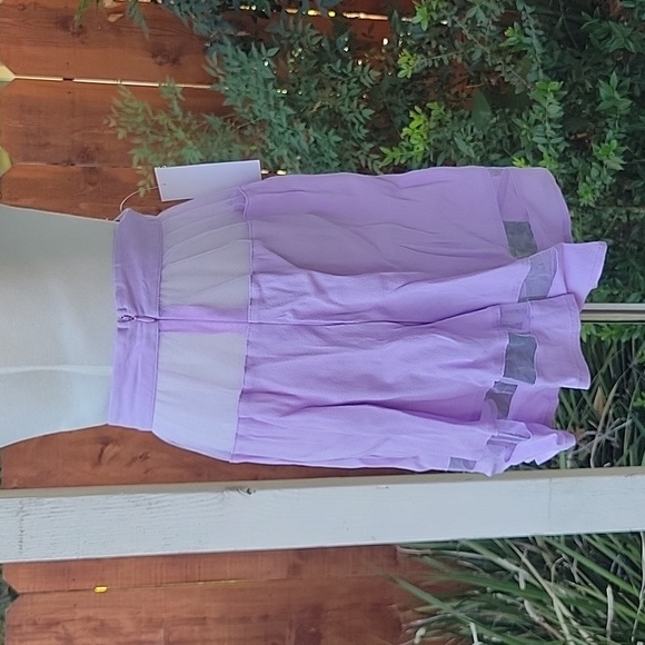 Tobi Light Purple Mini Skirt with Sheer Mesh Panels NWT - Picture 4 of 7